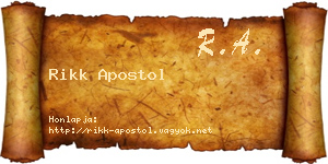 Rikk Apostol névjegykártya